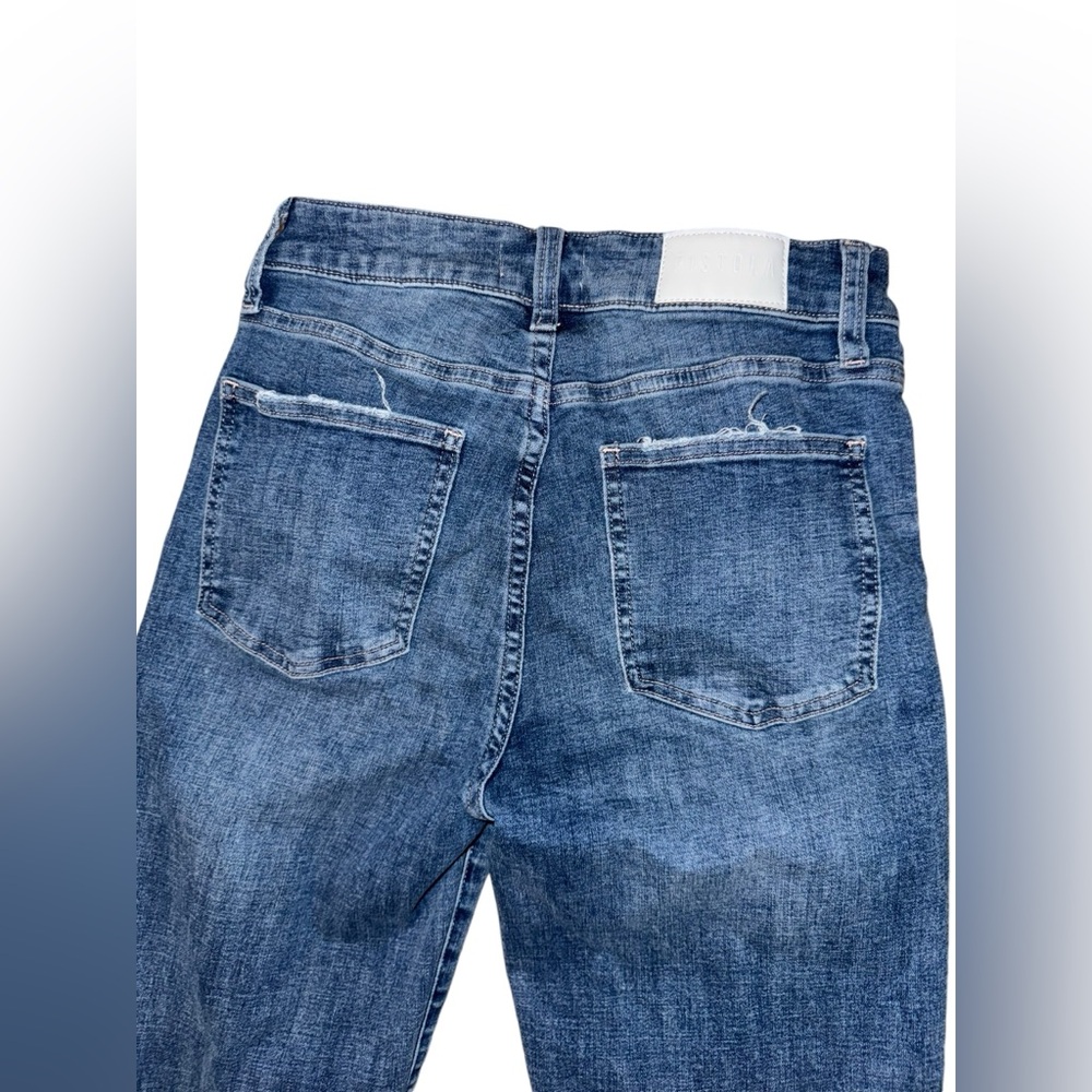 Pistola Slim Straight Leg Distressed Medium Wash Jeans Stretch Size 28 - Picture 4 of 6